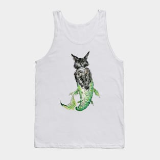 Mermaid Black Cat Tank Top